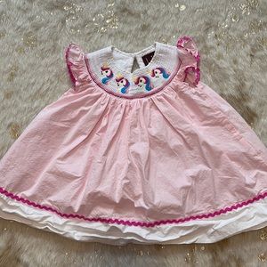 Lil cactus 3-6m dress smocked unicorn